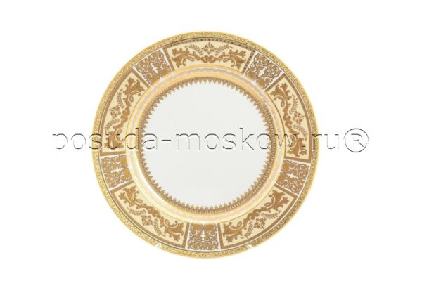 bljudo  sm diadem white creme gold falkenporzellan