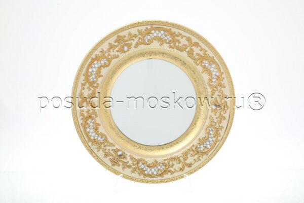 bljudo krugloe  sm alena d creme gold constanza falkenporzellan