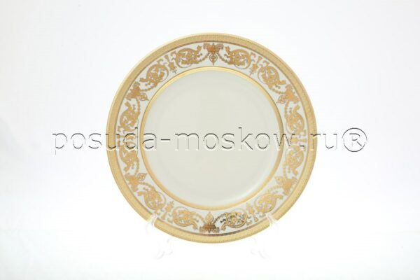 bljudo krugloe  sm constanza cream imperial gold falkenporzellan