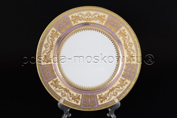 bljudo krugloe  sm diadem violet creme gold falkenporzellan