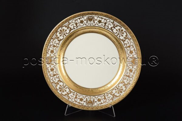 bljudo krugloe  sm royal gold cream falkenporzellan