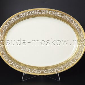 bljudo ovalnoe  sm royal gold cream falkenporzellan