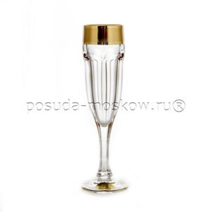 nabor bokalov dlja shampanskogo  ml safari gold junion glass