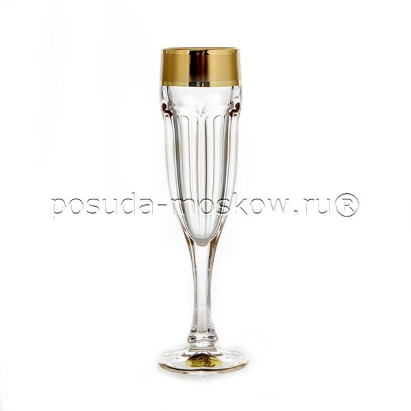 nabor bokalov dlja shampanskogo  ml safari gold junion glass