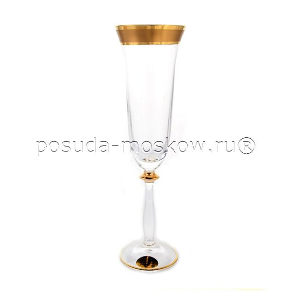 nabor bokalov dlja shampanskogo  ml angelika gold junion glass