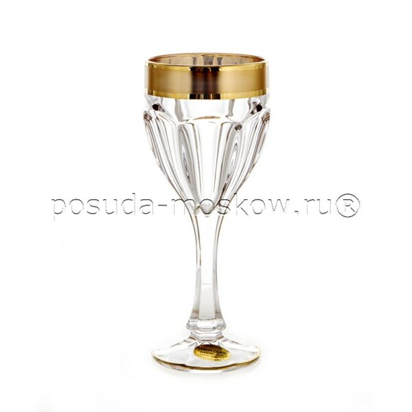 nabor bokalov dlja vina  ml safari gold junion glass