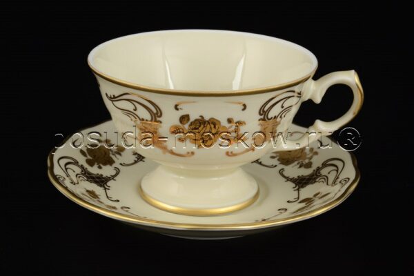 nabor chajnyh par  ml zolotye rozy royal czech porcelain