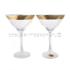 nabor kremanok dlja martini  ml proksima gold junion glass