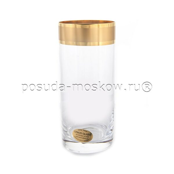 nabor stakanov dlja vody  ml angelika gold junion glass