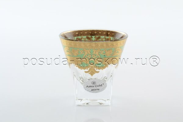 nabor stopok dlja vodki  ml natalia golden turquoise d astra gold