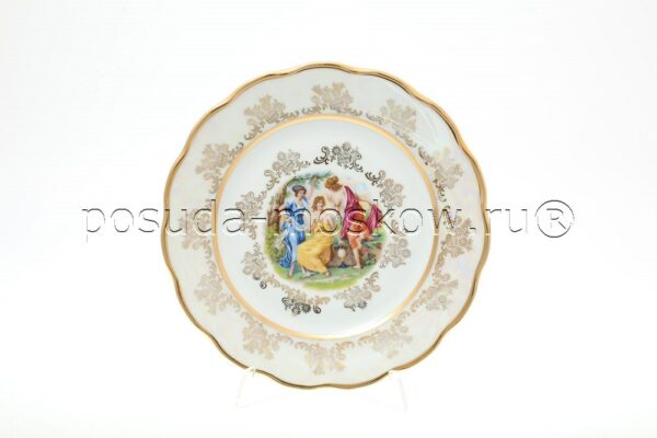 nabor tarelok  sm madonna perlamutr sterne porcelan