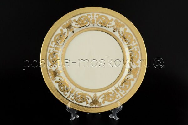 nabor tarelok  sm constanza cream imperial gold falkenporzellan