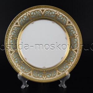 nabor tarelok  sm arabesque seladon gold falkenporzellan