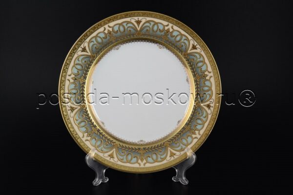 nabor tarelok  sm arabesque seladon gold falkenporzellan