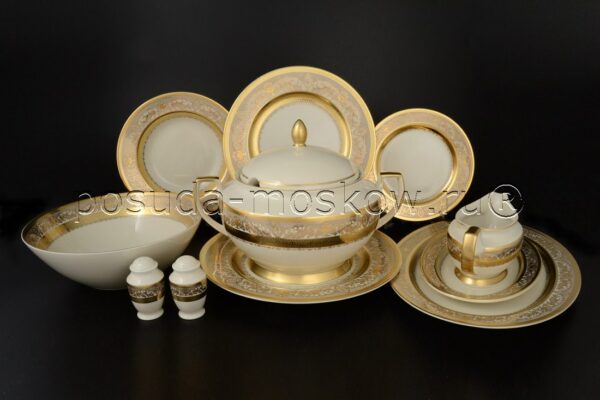 stolovyj serviz cream majestic gold falkenporzellan