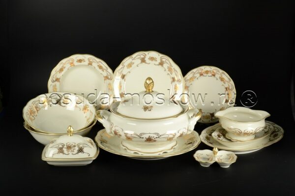 stolovyj serviz zolotye rozy royal czech porcelain