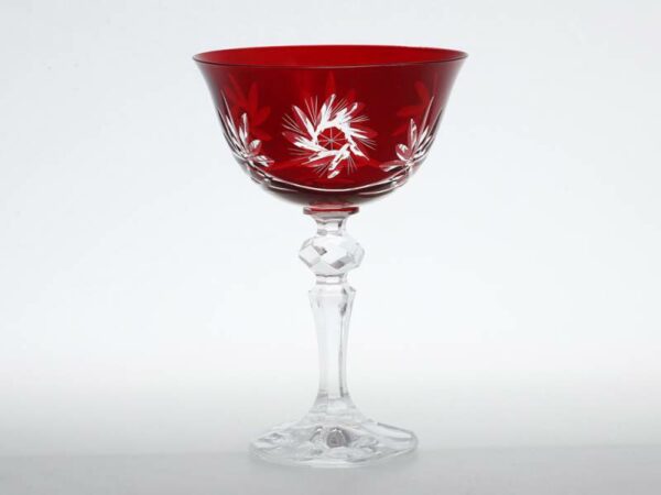Набор бокалов для мартини 180 мл Красная Цветной Хрусталь R-G Bohemia