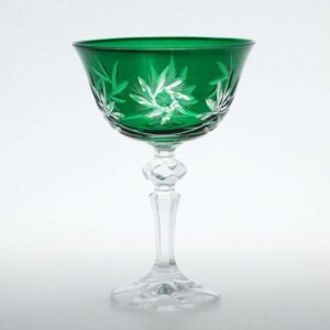 Набор бокалов для мартини 180 мл зеленый Цветной Хрусталь R-G Bohemia