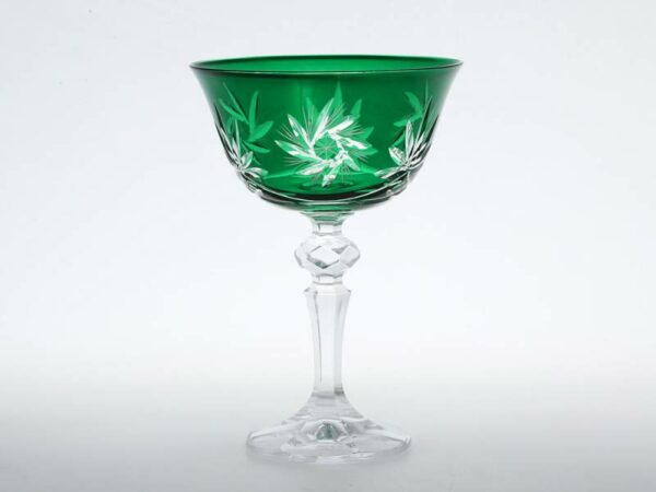 Набор бокалов для мартини 180 мл зеленый Цветной Хрусталь R-G Bohemia