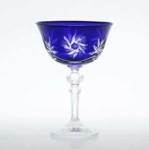 Набор бокалов для мартини 200 мл синий Цветной Хрусталь R-G Bohemia