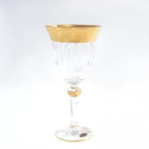 Набор бокалов для вина 220 мл Хрусталь с золотом Max Crystal 27436