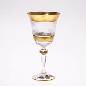 Набор бокалов для вина 220 мл Хрусталь с золотом Max Crystal