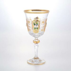 Набор бокалов для вина 220 мл Хрусталь с золотом Max Crystal 36848
