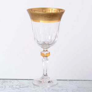 Набор бокалов для вина 220 мл Кристина Костка матовая Bohemia Gold