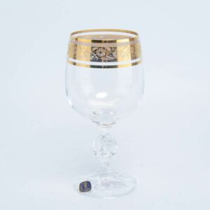 Набор бокалов для вина 230 мл Клаудиа Золото V-D Crystalex Bohemia
