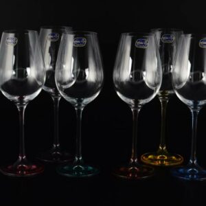 Набор бокалов для вина 250 мл Анжела колорс Crystalex Bohemia