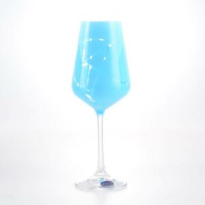 Набор бокалов для вина  250 мл Sandra Crystalex Bohemia голубые