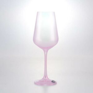 Набор бокалов для вина  250 мл Sandra Crystalex Bohemia розовые