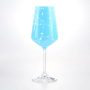 Набор бокалов для вина 350 мл Sandra Crystalex Bohemia голубые