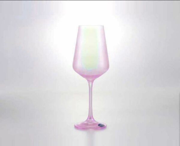 Набор бокалов для вина 350 мл Sandra Crystalex Bohemia розовые