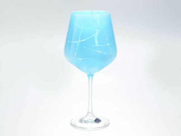 Набор бокалов для вина 570 мл Sandra Crystalex Bohemia голубая