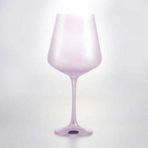 Набор бокалов для вина 570 мл Sandra Crystalex Bohemia розовые