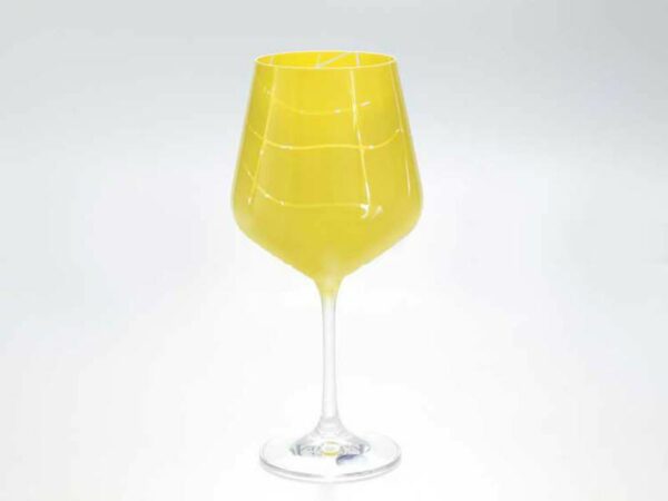 Набор бокалов для вина 570 мл Sandra Crystalex Bohemia желтые