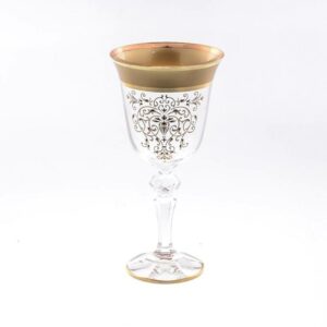 Набор бокалов для вина Кристина Золотая роспись Bohemia Матовая полоса B-G