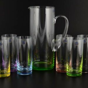 Набор для воды цветные TUMBLER SET SATIN GRACE Crystalex Bohemia