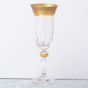 Набор фужеров для шампанского 150 мл Кристина Zvonek Mat Bohemia Gold