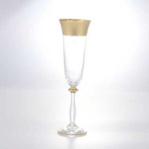 Набор фужеров для шампанского 190 мл Анжела Матовая полоса AS Crystal