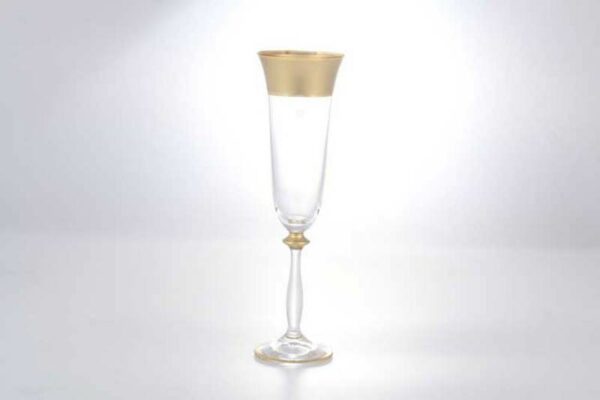 Набор фужеров для шампанского 190 мл Анжела Матовая полоса AS Crystal