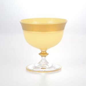 Набор креманок для мартини 105 мл Матовая полоса AS Crystal желтая