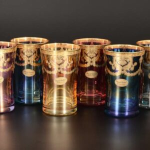 Набор стаканов для воды 200 мл Veneziano Color Art Decor