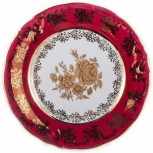 Набор глубоких тарелок 23 см Роза Красная Carlsbad