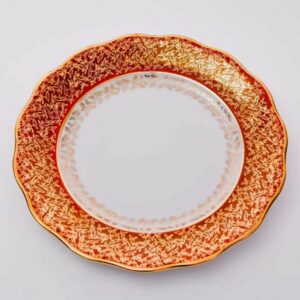 Набор тарелок 24 см лист красный Carlsbad