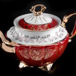 Чайник 1,2 л Лист красный Bavarian Porcelain