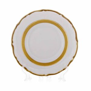Набор тарелок 24 см Лента золотая матовая 2 Bavarian Porcelain