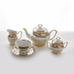 Сервиз чайный Лист бежевый 2 Bavarian Porcelain