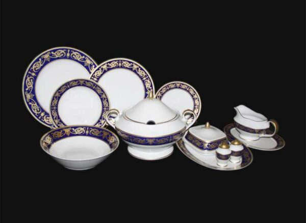 Сервиз столовый Александрия Кобальт зол Bavarian Porcelain